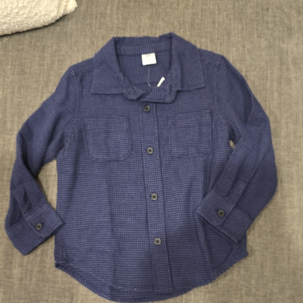 GAP Blue Plaid Button-Down Shirt